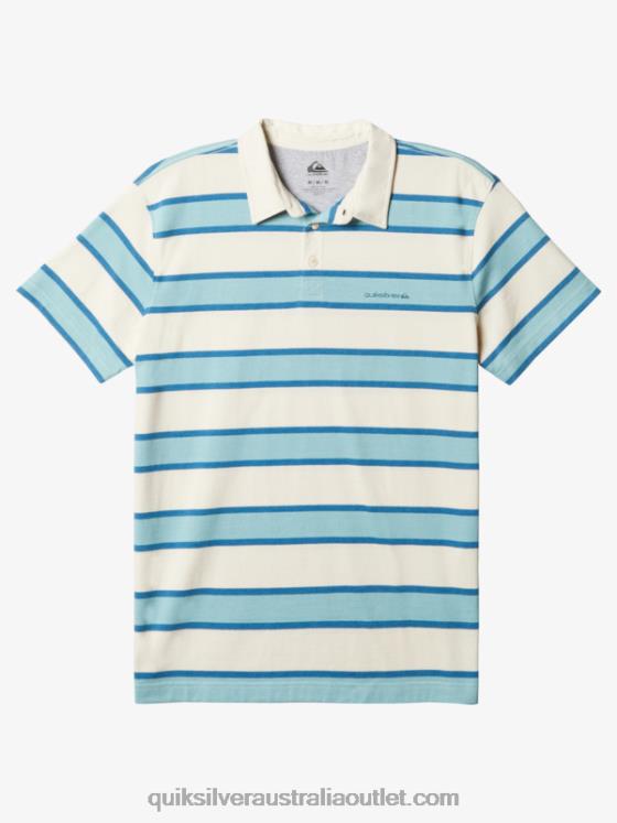Quiksilver Men Stripe Lite Short Sleeve Polo Shirt H2N4B1622 birch striped lite 3