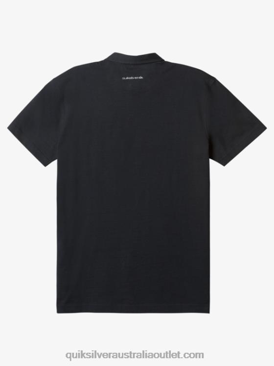 Quiksilver Men Stripe Lite Short Sleeve Polo Shirt H2N4B1624 black stripedlite1