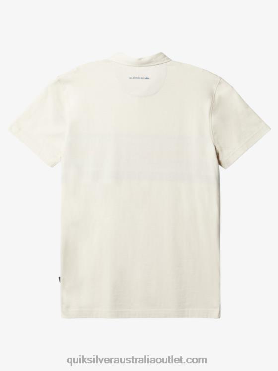 Quiksilver Men Stripe Lite Short Sleeve Polo Shirt H2N4B1625 birch striped lite 1