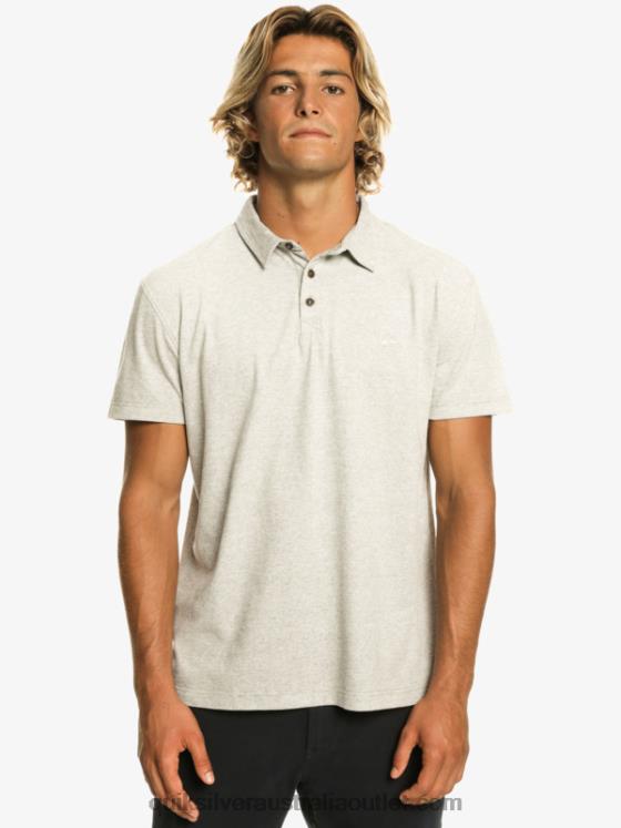 Quiksilver Men Sunset Cruise Short Sleeve Polo Shirt H2N4B475 light grey heather