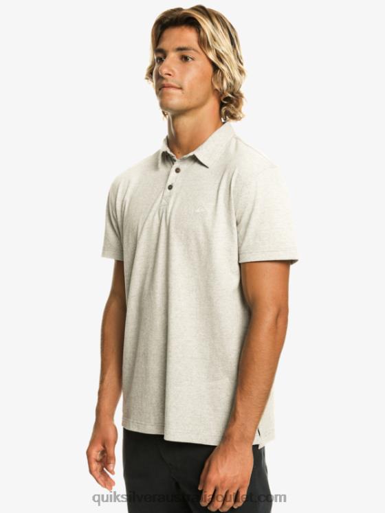 Quiksilver Men Sunset Cruise Short Sleeve Polo Shirt H2N4B475 light grey heather