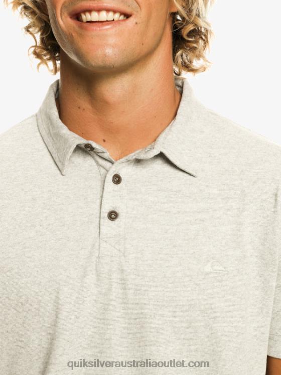 Quiksilver Men Sunset Cruise Short Sleeve Polo Shirt H2N4B475 light grey heather