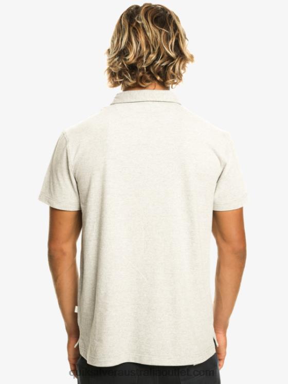 Quiksilver Men Sunset Cruise Short Sleeve Polo Shirt H2N4B475 light grey heather