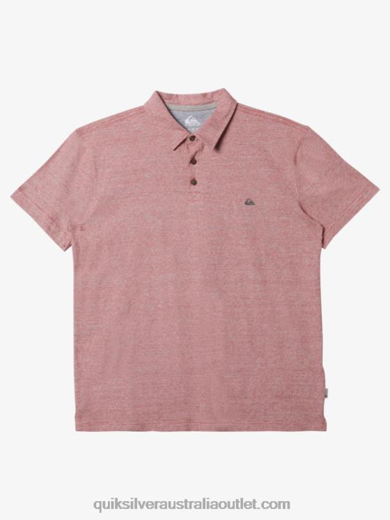 Quiksilver Men Sunset Cruise Short Sleeve Polo Shirt H2N4B478 red ochre