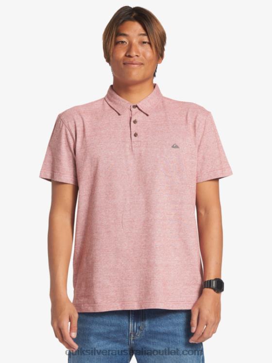 Quiksilver Men Sunset Cruise Short Sleeve Polo Shirt H2N4B478 red ochre