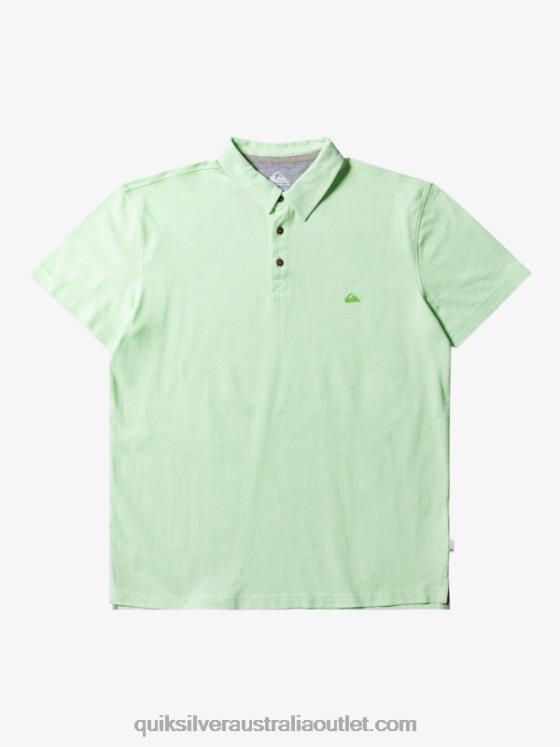 Quiksilver Men Sunset Cruise Short Sleeve Polo Shirt H2N4B479 paradise green