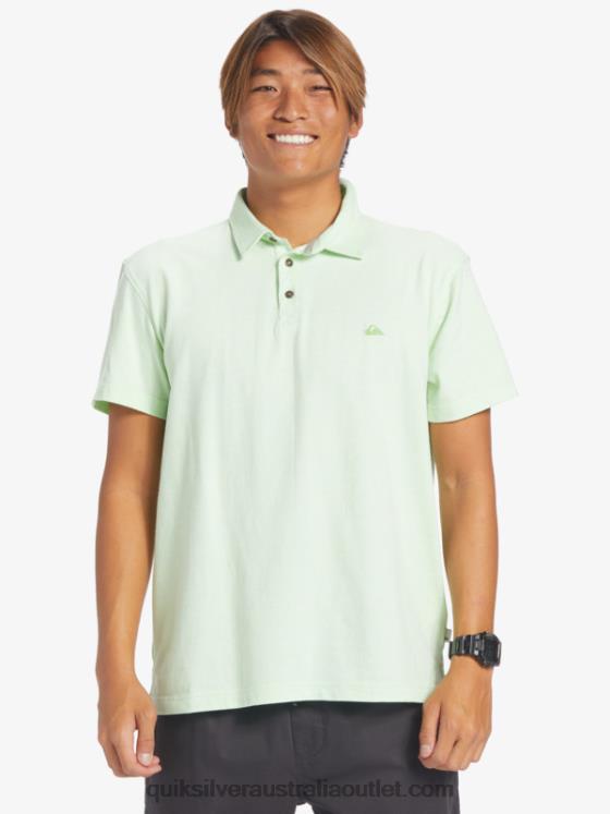 Quiksilver Men Sunset Cruise Short Sleeve Polo Shirt H2N4B479 paradise green