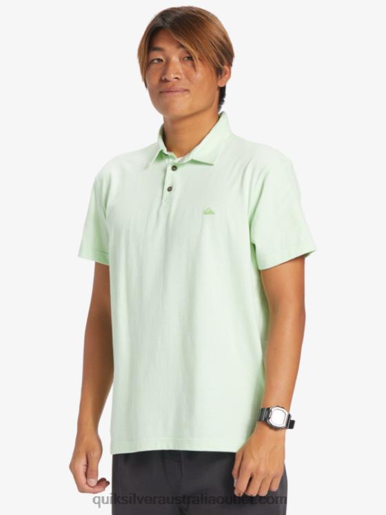 Quiksilver Men Sunset Cruise Short Sleeve Polo Shirt H2N4B479 paradise green