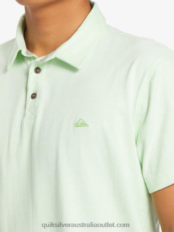 Quiksilver Men Sunset Cruise Short Sleeve Polo Shirt H2N4B479 paradise green