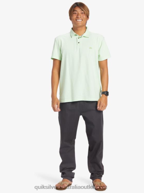 Quiksilver Men Sunset Cruise Short Sleeve Polo Shirt H2N4B479 paradise green