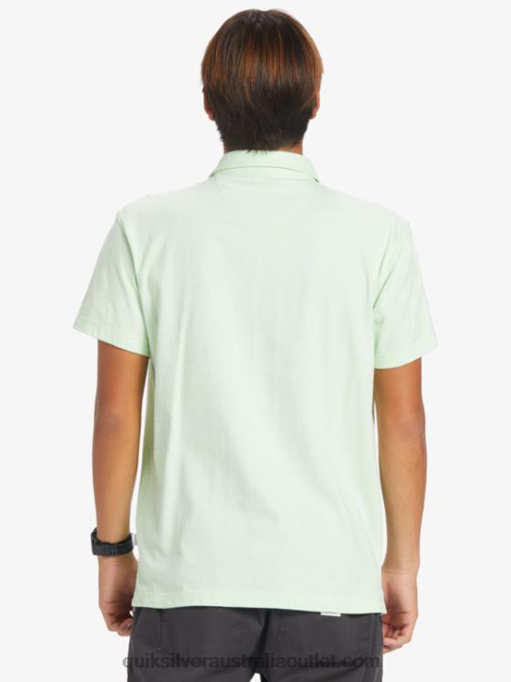 Quiksilver Men Sunset Cruise Short Sleeve Polo Shirt H2N4B479 paradise green