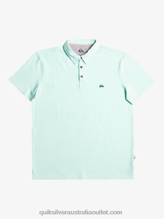 Quiksilver Men Sunset Cruise Short Sleeve Polo Shirt H2N4B481 beach glass