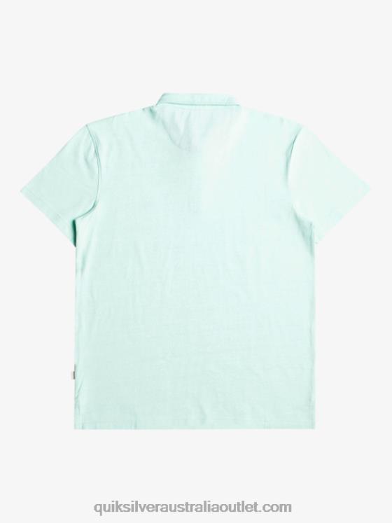 Quiksilver Men Sunset Cruise Short Sleeve Polo Shirt H2N4B481 beach glass
