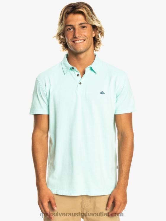 Quiksilver Men Sunset Cruise Short Sleeve Polo Shirt H2N4B481 beach glass