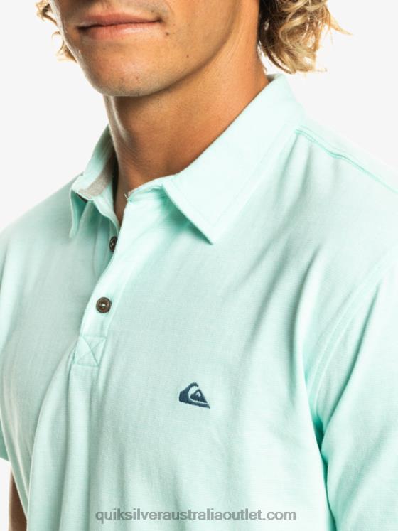 Quiksilver Men Sunset Cruise Short Sleeve Polo Shirt H2N4B481 beach glass