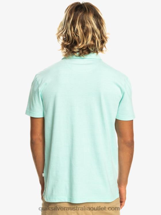 Quiksilver Men Sunset Cruise Short Sleeve Polo Shirt H2N4B481 beach glass