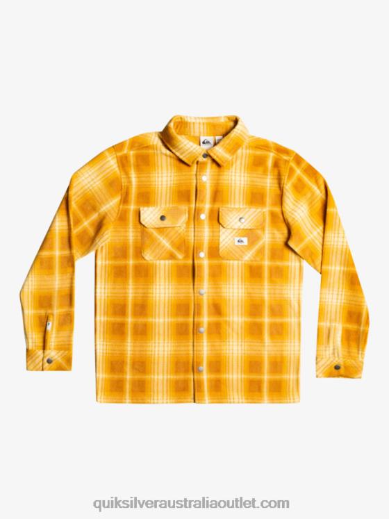Quiksilver Men Surf Days Long Sleeve Flannel Shirt H2N4B1555 brown sugar shadowplaid