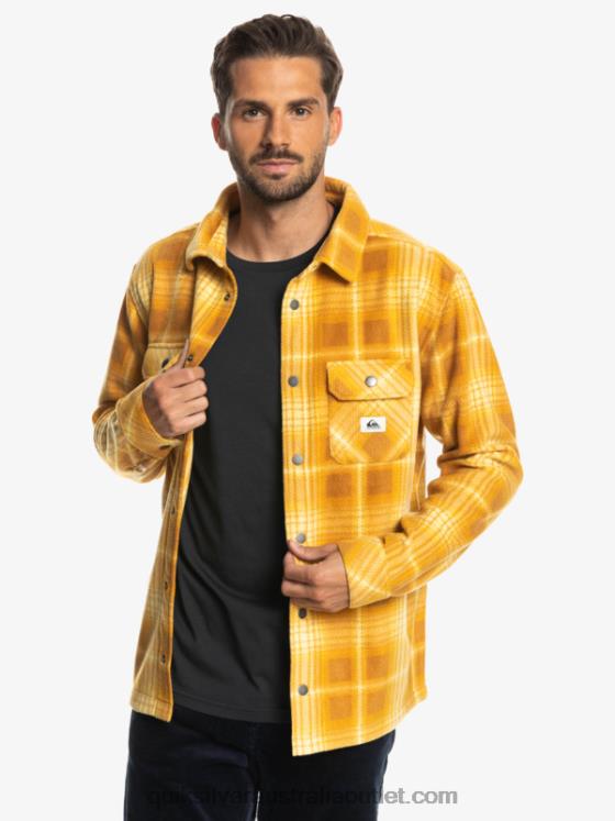 Quiksilver Men Surf Days Long Sleeve Flannel Shirt H2N4B1555 brown sugar shadowplaid