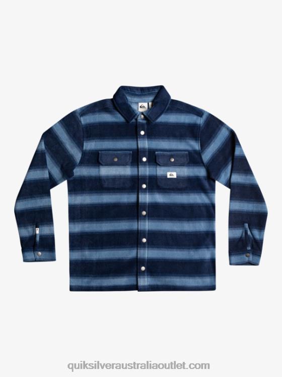 Quiksilver Men Surf Days Long Sleeve Flannel Shirt H2N4B1556 navy blazer flannel stripe