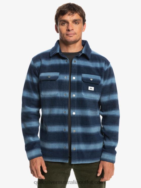 Quiksilver Men Surf Days Long Sleeve Flannel Shirt H2N4B1556 navy blazer flannel stripe