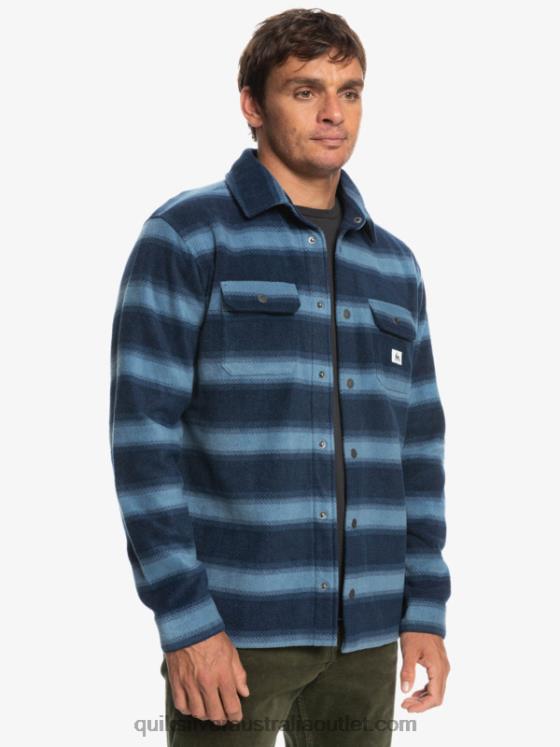 Quiksilver Men Surf Days Long Sleeve Flannel Shirt H2N4B1556 navy blazer flannel stripe