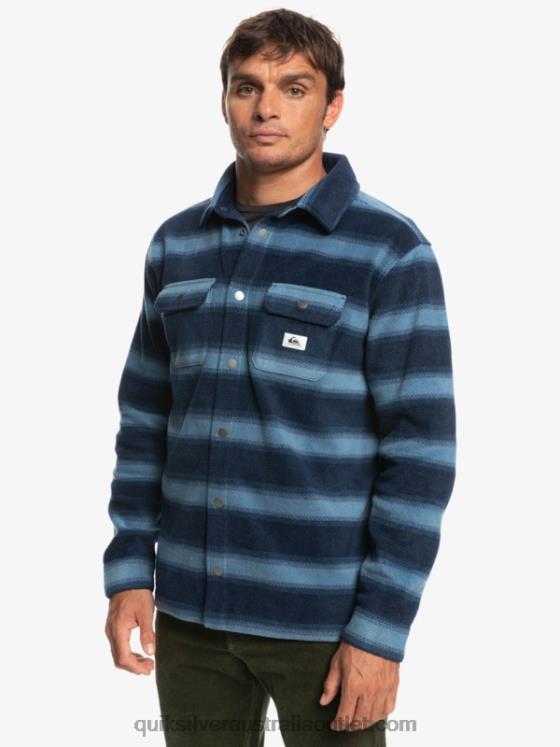Quiksilver Men Surf Days Long Sleeve Flannel Shirt H2N4B1556 navy blazer flannel stripe