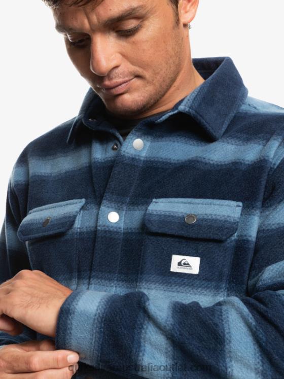 Quiksilver Men Surf Days Long Sleeve Flannel Shirt H2N4B1556 navy blazer flannel stripe