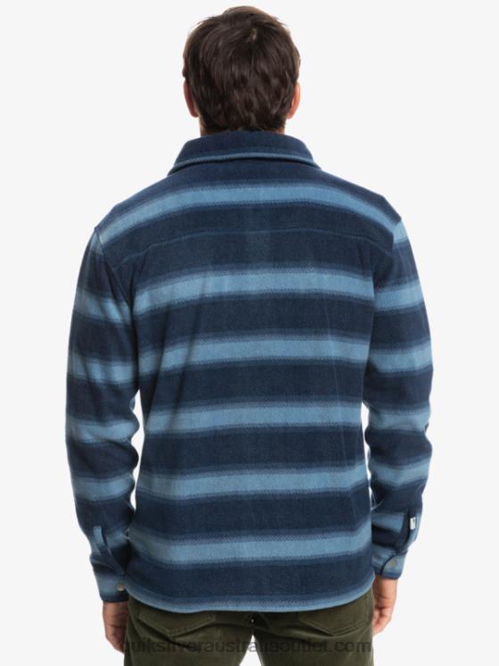 Quiksilver Men Surf Days Long Sleeve Flannel Shirt H2N4B1556 navy blazer flannel stripe