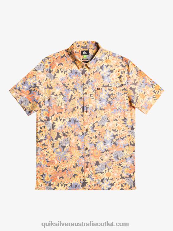 Quiksilver Men Surfadelica Short Sleeve Shirt H2N4B967 dark slate surfadelica