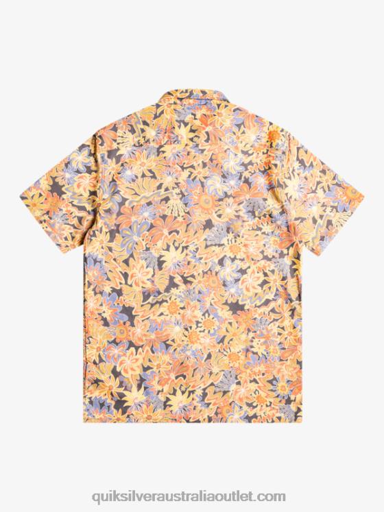 Quiksilver Men Surfadelica Short Sleeve Shirt H2N4B967 dark slate surfadelica