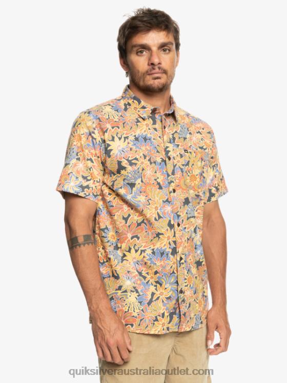 Quiksilver Men Surfadelica Short Sleeve Shirt H2N4B967 dark slate surfadelica