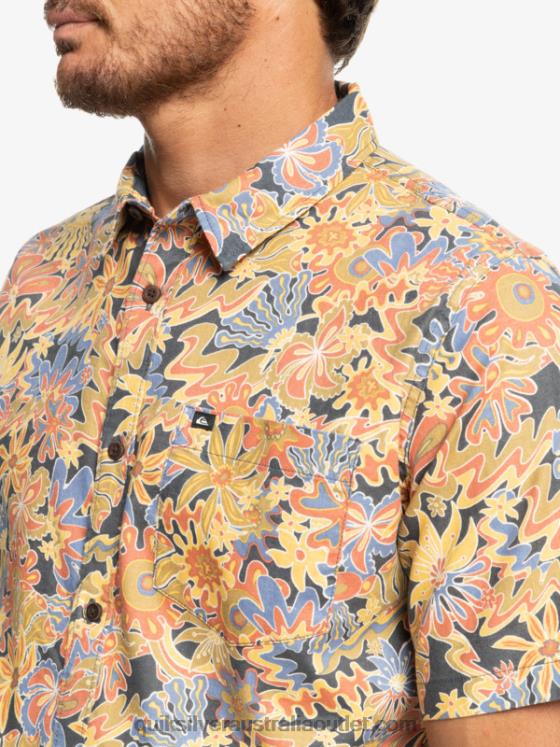 Quiksilver Men Surfadelica Short Sleeve Shirt H2N4B967 dark slate surfadelica