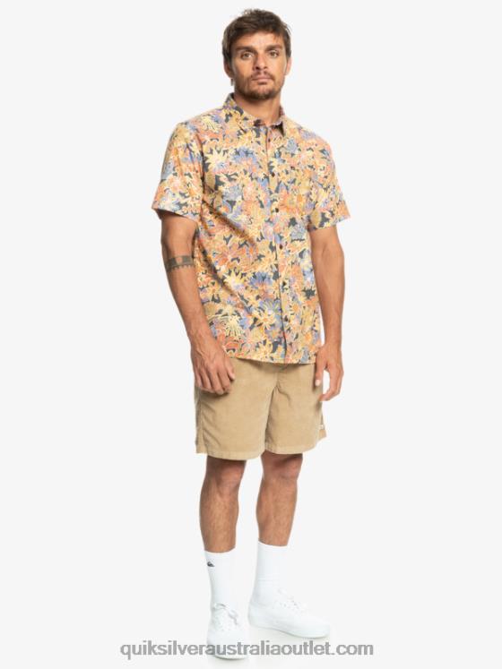 Quiksilver Men Surfadelica Short Sleeve Shirt H2N4B967 dark slate surfadelica