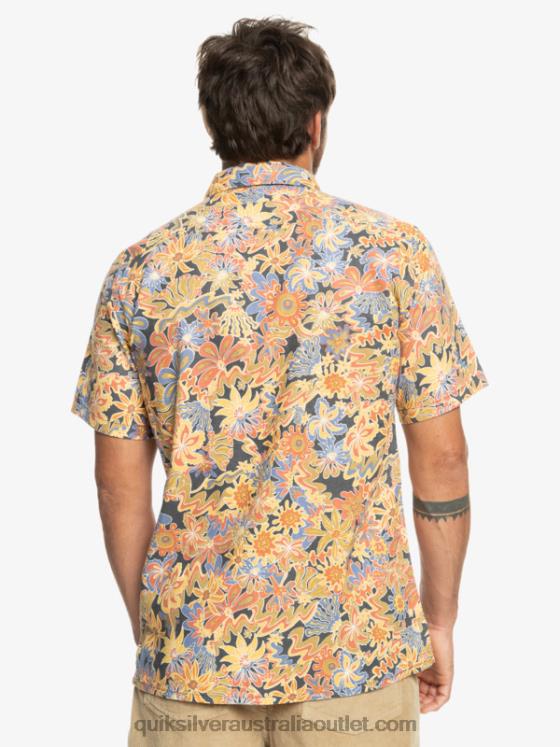 Quiksilver Men Surfadelica Short Sleeve Shirt H2N4B967 dark slate surfadelica