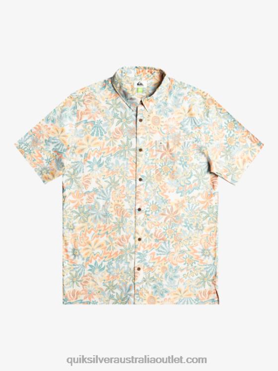 Quiksilver Men Surfadelica Short Sleeve Shirt H2N4B968 birch surfadelica