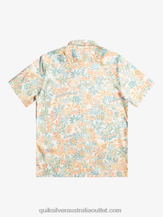 Quiksilver Men Surfadelica Short Sleeve Shirt H2N4B968 birch surfadelica