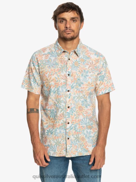 Quiksilver Men Surfadelica Short Sleeve Shirt H2N4B968 birch surfadelica