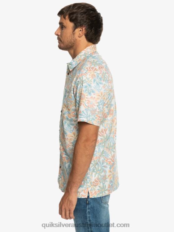 Quiksilver Men Surfadelica Short Sleeve Shirt H2N4B968 birch surfadelica