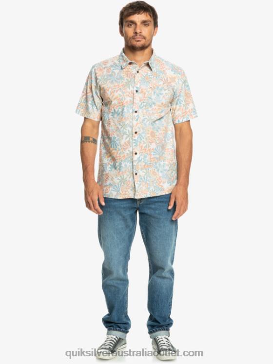 Quiksilver Men Surfadelica Short Sleeve Shirt H2N4B968 birch surfadelica