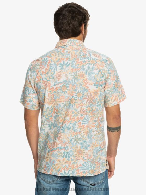 Quiksilver Men Surfadelica Short Sleeve Shirt H2N4B968 birch surfadelica