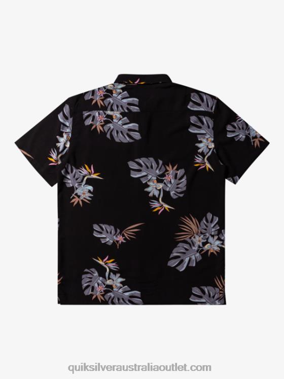 Quiksilver Men The Floral Short Sleeve Shirt H2N4B649 black floral ss