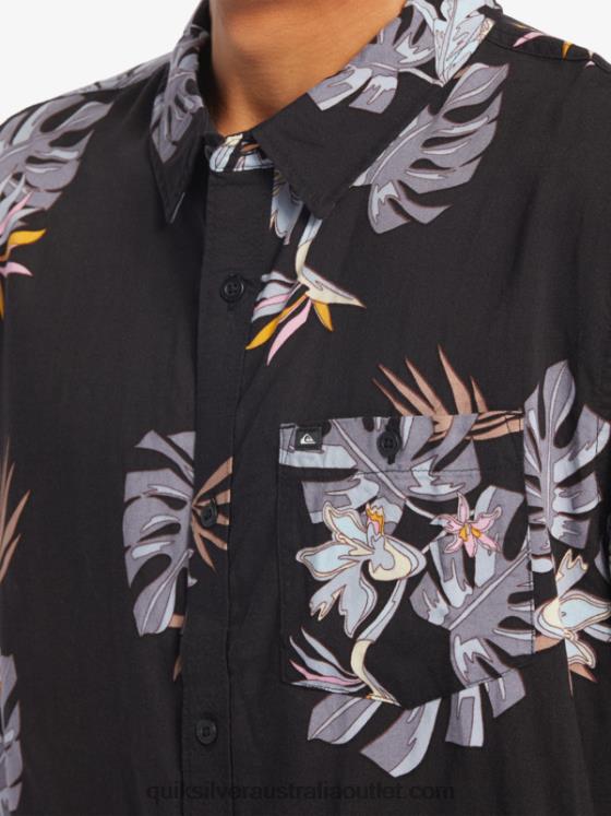 Quiksilver Men The Floral Short Sleeve Shirt H2N4B649 black floral ss