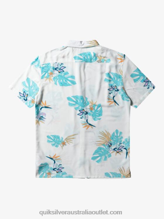 Quiksilver Men The Floral Short Sleeve Shirt H2N4B650 snow white floral ss