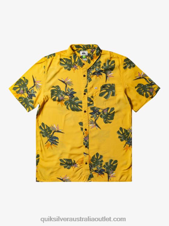 Quiksilver Men The Floral Short Sleeve Shirt H2N4B651 yolk floral ss
