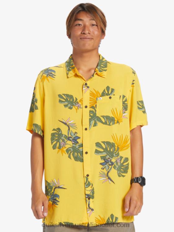 Quiksilver Men The Floral Short Sleeve Shirt H2N4B651 yolk floral ss