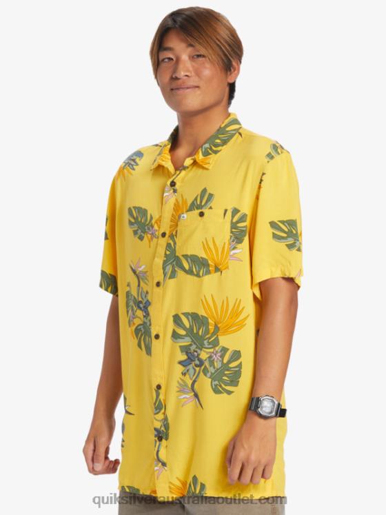 Quiksilver Men The Floral Short Sleeve Shirt H2N4B651 yolk floral ss
