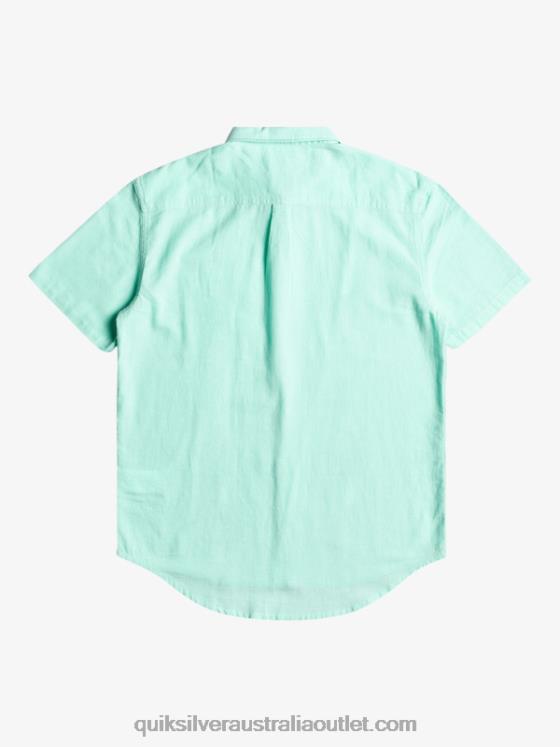Quiksilver Men Time Box Short Sleeve Shirt H2N4B1360 beach glass