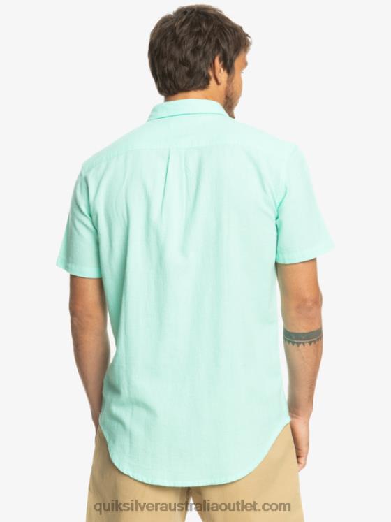 Quiksilver Men Time Box Short Sleeve Shirt H2N4B1360 beach glass