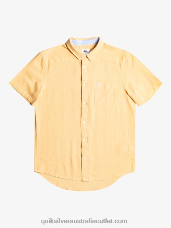 Quiksilver Men Time Box Short Sleeve Shirt H2N4B1361 wheat
