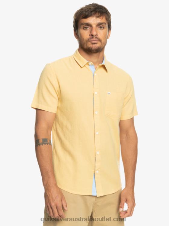 Quiksilver Men Time Box Short Sleeve Shirt H2N4B1361 wheat